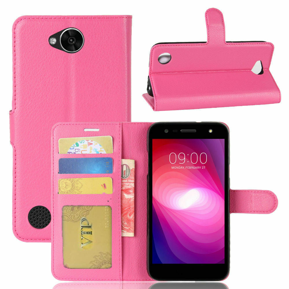 Étui portefeuille folio en cuir pour LG X Power 2 Étui portefeuille folio en cuir pour LG X Power 2